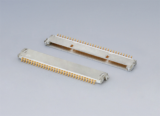 1.0mm间距 DF19 Wafer连接器 90°-SMT(卧贴) 单排 镀金