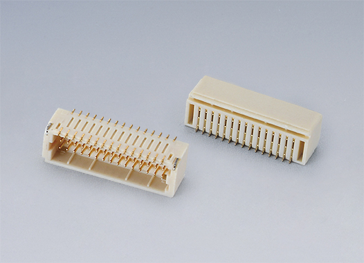 1.0mm间距 SH1.0 Wafer连接器90°-SMT(卧贴) 双排