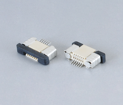 0.5mm间距 FPC连接器 卧贴 抽屉式 上接触 全包 H：2.0