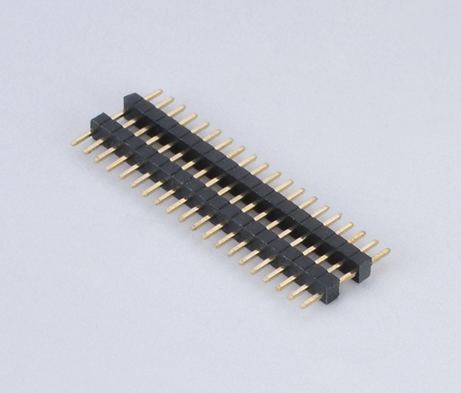 1.0mm间距排针连接器-单排180° 双塑胶