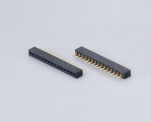 1.0mm间距排母连接器-1.0x2.0 单排180°