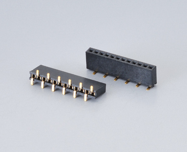 1.27mm间距排母连接器-1.27x4.3_单排SMT