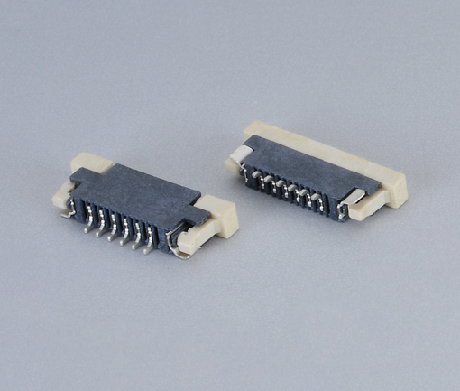 0.5mm间距 FPC连接器 卧贴 抽屉式 下接触