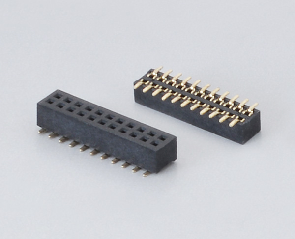 1.27mm间距排母连接器-1.27x4.3 双排SMT